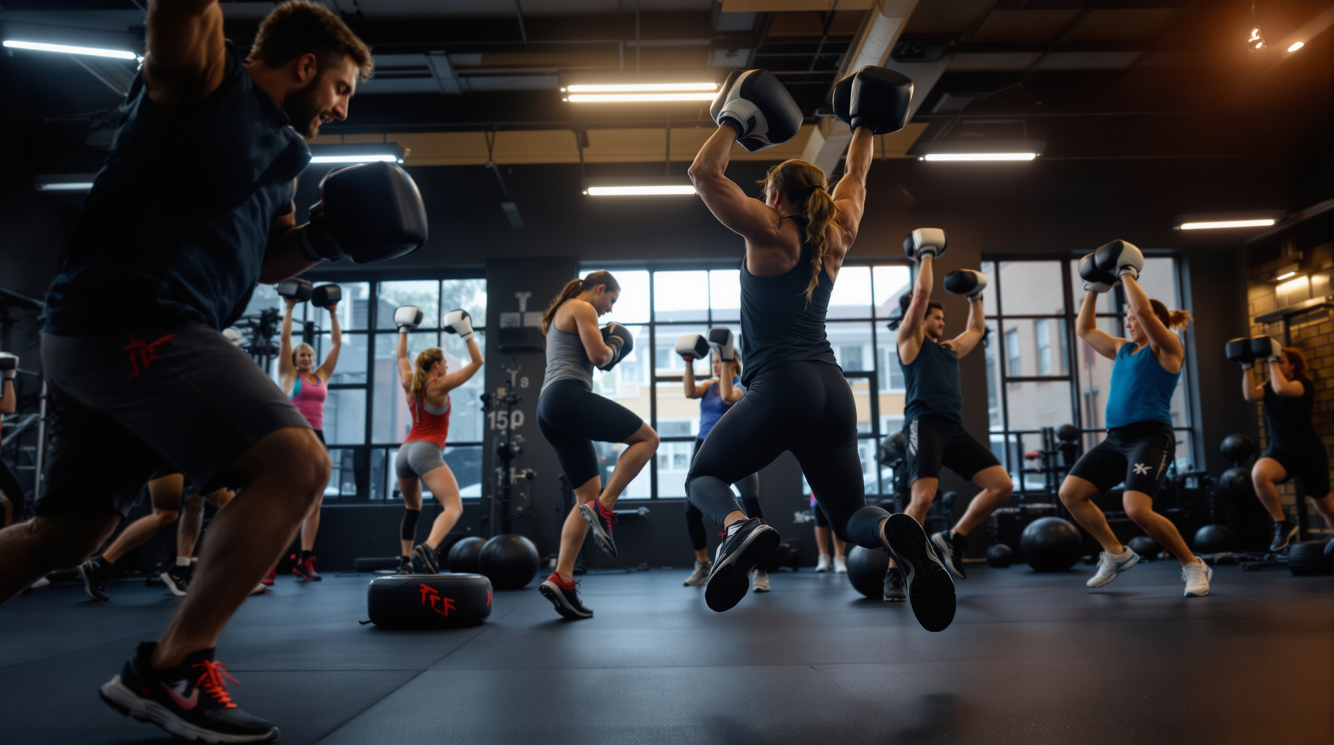 Séance de HIIT en salle