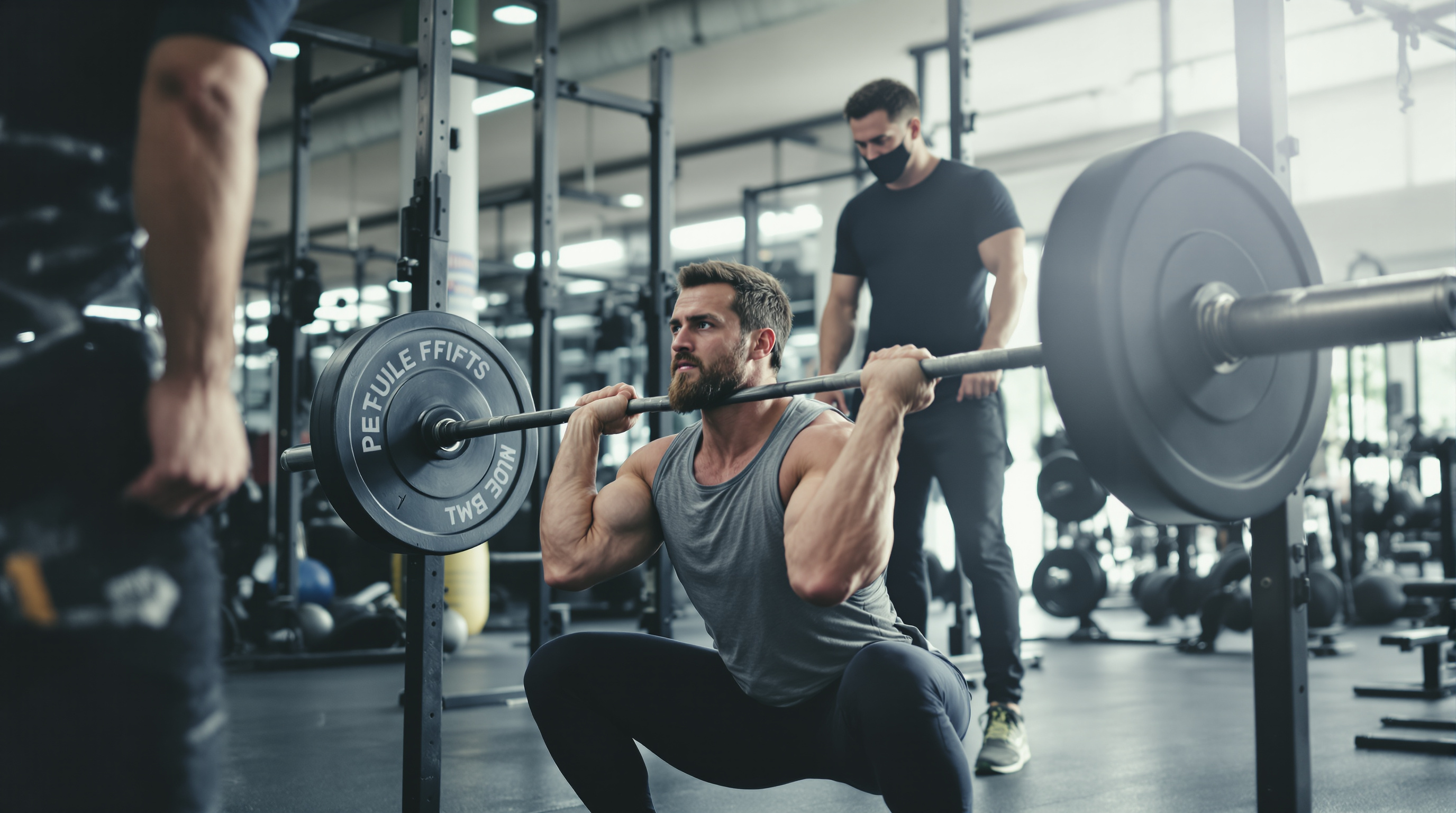 Exercice de musculation avec barre