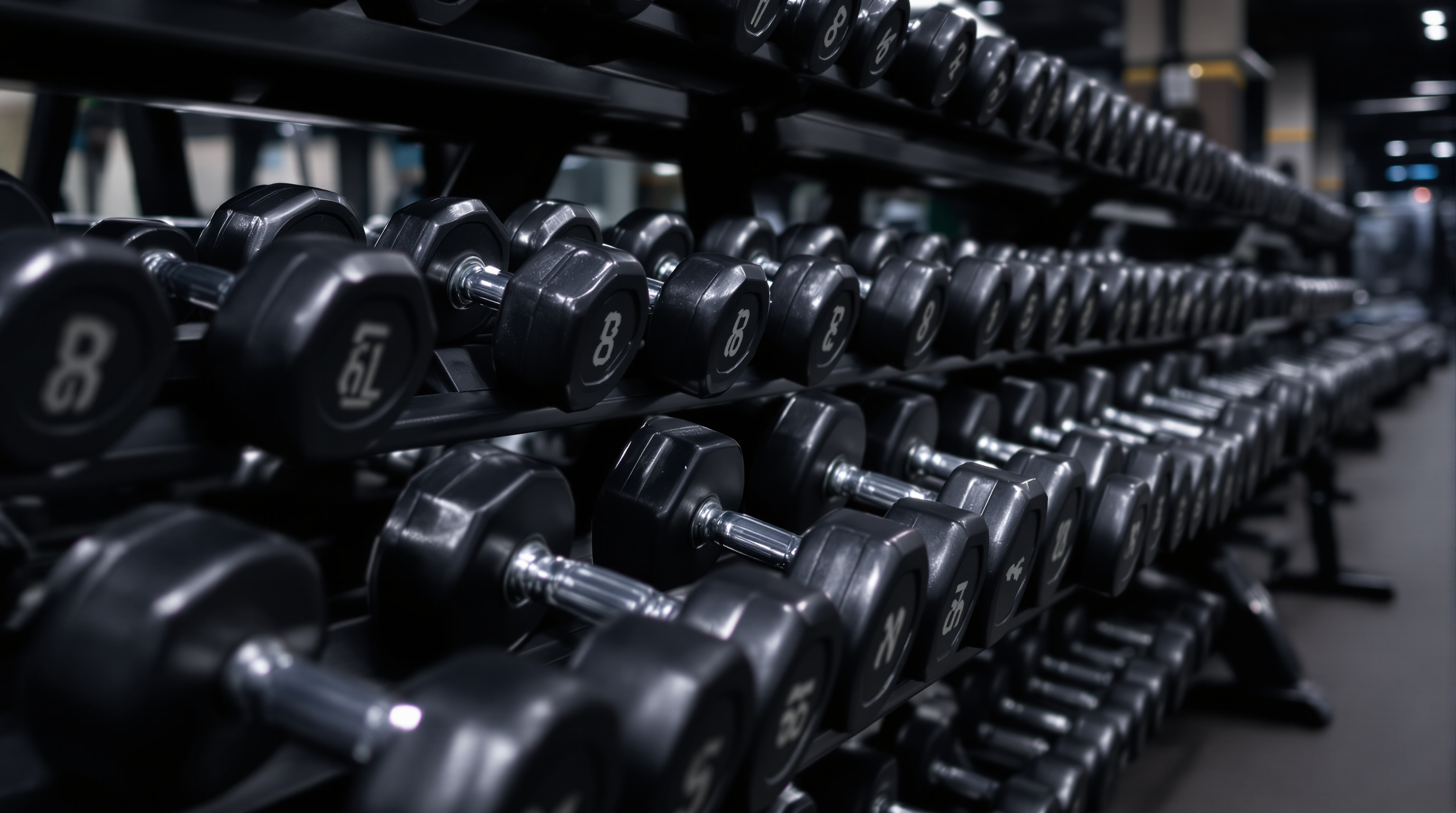 Haltères en salle de musculation